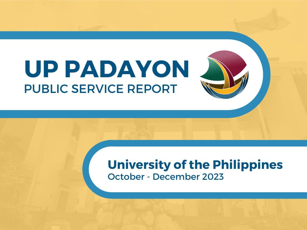 QUARTERLY REPORT | Public Service Initiatives of the University of the ...